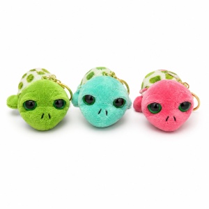 Set 12 Brelocuri de Plus Țestoasă 14 cm – Brelocuri Pufoase Mix Culori pentru Ghiozdan și Chei