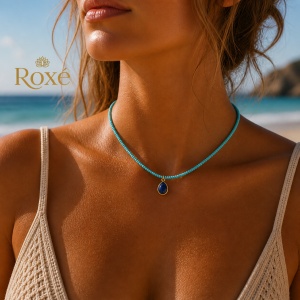 Set 12 Coliere Roxe, 40cm, Reglabile cu Margele Colorate si Pandantiv Elegant - Img 9