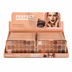 Set 12 Palete Farduri de Pleoape Romantic Color Perfect Chic – 21 Culori Pigmentate, Mate și Sidefate
