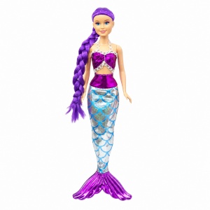 Set 12 papusi sirena 34 cm, papusi copii Mermaid cu par lung colorat - Img 2