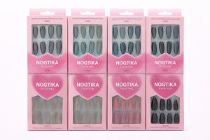 Set 12 perechi unghii false Press-On cu efect Holografic Multicolor