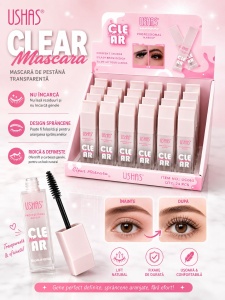 Set 24 Mascara Transparentă USHAS Clear Mascara – Fixare Gene și Sprâncene, Efect Natural - Img 2