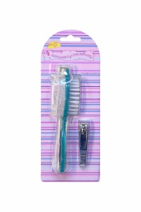 Set pentru pedichiură 4 în 1 cu perie pentru curățare