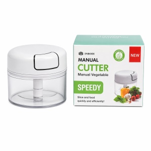 Tocător Manual Legume cu Lame Inox, Recipient Transparent, Rapid