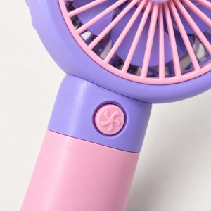 Ventilator portabil de mână cu USB, 3 trepte de viteză, model floare mov - Img 8