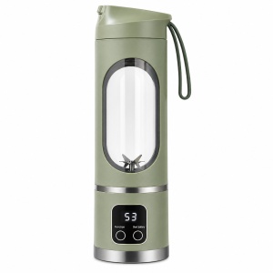 Blender portabil electric 450ml pentru smoothie si shake, reincarcabil USB Type-C, verde