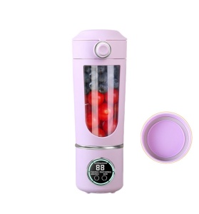 Blender portabil wireless 700ml cu 12 lame, 4 viteze si incarcare USB Type-C, mov