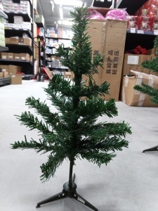 Brăduț artificial de Crăciun, 50 cm, verde, din plastic, fără instalație luminoasă - Img 8
