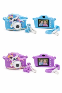Camera foto copii unicorn mov, digitala, cu snur si cablu incarcare, 6+ ani - Img 3