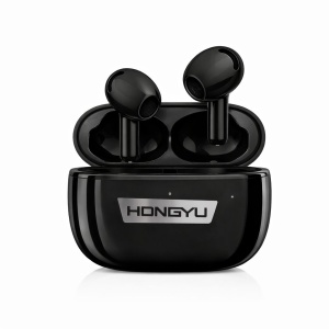 Căști wireless Hongyu T32A Bluetooth 5.3 cu carcasă de încărcare, Deep Bass, negre
