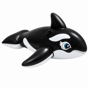 Colac gonflabil balena Orca pentru copii 150x88x55 cm, jucarie apa piscina si plaja