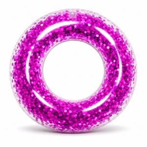 Colac gonflabil mov 90 cm pentru piscina si plaja, design colorat si distractiv