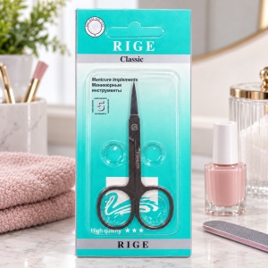 Forfecuță de manichiură RIGE Classic, din inox, cu vârf ascuțit - Img 3