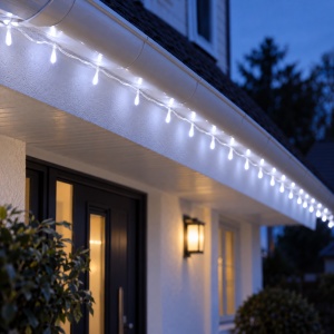 Instalație LED Tip liniar din sarma siliconata, 400 LED alb rece, 50 m - Img 6