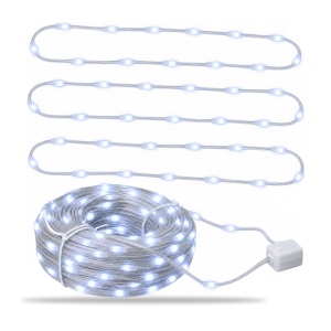 Instalație LED Tip liniară din sarma siliconata, 100 m, 800 LED alb rece - Img 8