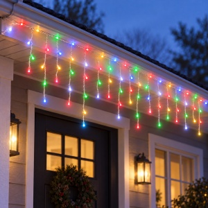 Instalatie LED Tip Turturi, 4 M, 120 LED-uri, Multicolor, Interconectabila, Pentru Interior/Exterior - Img 2