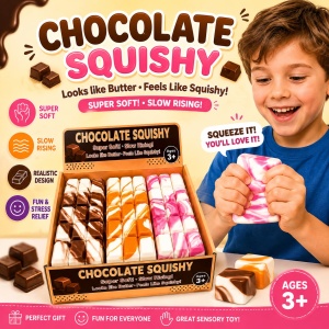 Jucărie Antistres Squishy Ciocolată Marble – Super Moale, Slow Rising, Model Aleatoriu, 3+ Ani