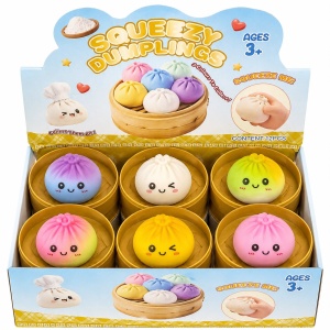 Jucărie Antistres Squishy Dumpling Multicolor 7 cm – Cu Spumă în Interior, Model Aleatoriu - Img 3