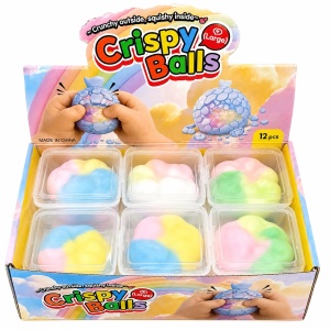 Jucărie Squishy Antistres Crispy Balls, Moale cu Strat din ceara, Multicolor, Model Aleatoriu - Img 2
