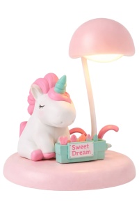 Lampa de veghe interactivă Unicorn, plastic, lumini reglabile, 15 cm