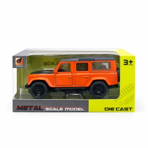 Macheta masina off road portocalie 1:24 metal die cast, usi functionale, 15.5 x 7 cm - Img 2