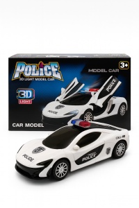 Masinuta Politie cu Lumini 3D , Model Sport, Usile Se Deschid, 22x10 cm