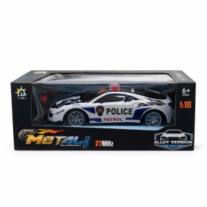 Masinuta politie cu telecomanda, lumini si sunete, control complet, 29 cm