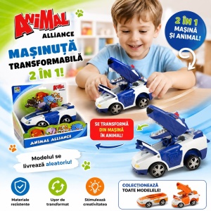Mașinuță Transformabilă 2 în 1 Animal Alliance – Se Transformă în Animal, Model Aleatoriu - Img 3