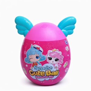 Ou Surpriză cu Păpușă, Animalut și Accesorii, Cute Ball, Plastic, 20 cm - Img 2