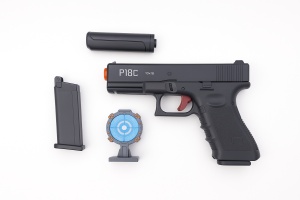 Pistol Jucarie P18C crystal water , Model Realist, Set Complet, pentru 14+ - Img 2