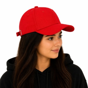 Sapca rosie reglabila unisex, stil casual - Img 2