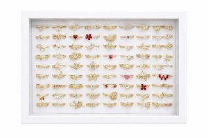 Set 100 inele aurii dama, modele diverse, marime reglabila, colectie eleganta ROXE