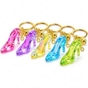 Set 12 Brelocuri Pantof cu Toc 6.5 cm – Mix Culori, Accesorii Elegante pentru Chei și Genți - Img 1
