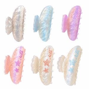 Set 12 Clești de Păr 9 cm – Clame Elegante cu Stea de Mare