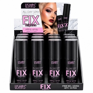 Set 12 Spray de Fixare a Machiajului USHAS Fix Brighten – Efect Luminos și Rezistență Îndelungată