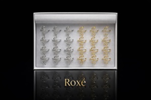 Set 24 Inele Reglabile Sarpe Elegant ROXE, Inoxidabil, Auriu si Argintiu - Img 2