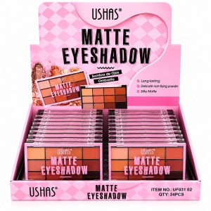 Set 24 Palete Farduri de Ochi USHAS Matte Eyeshadow – 12 Culori Mate, Pigmentare Intensă - Img 1