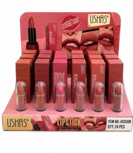 Set 24 Rujuri USHAS Kiss Me Matte Lipstick – 6 Nuanțe Elegante, Culoare Intensă și Rezistență Îndelungată