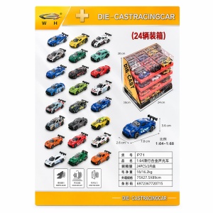 Set 48 masinute metalice die-cast 1:64 cu lumini si sunet, colectie racing - Img 3