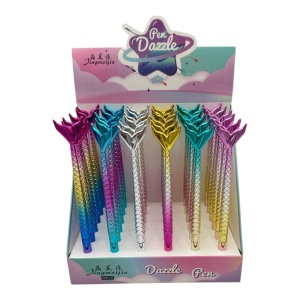 Set 48 Pix cu Gel Sirena – Design Magic si Scriere Cursiva, Ideal pentru Scoala