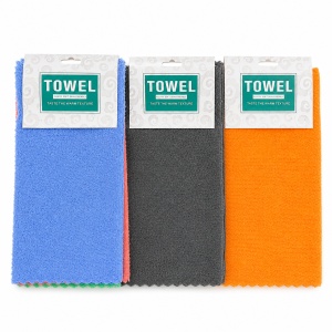 Set de 3 Prosoape de Bucatarie Semi Abrazive 30x30 CM, Lavete din Microfibra, Diferite Culori