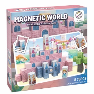 Set de Construcție Magnetică Magnetic World Z013A, 76 Piese, ABS și Magnet - Img 2