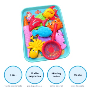 Set de pescuit pentru bebelusi si copii, undita magnetica si minciog, 3 ani+ - Img 3