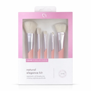 Set pensule de machiaj Luxe Collection Natural Elegance, 5 piese, culori variate