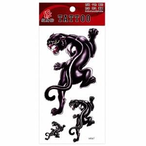 Tatuaj Temporar Semipermanent Panteră Neagră 3D – 18 cm, Rezistent la Apă