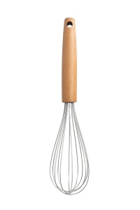 Tel de bucatarie din inox cu maner din lemn , Mixer manual rezistent