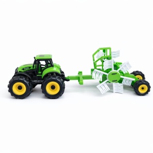 Tractor cu grebla de adunat fan, verde, utilaj agricol, Farm Car