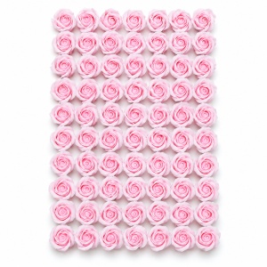 Trandafiri de săpun decorativi, roz pal, set 50 de bucăți, 5 cm - Img 4