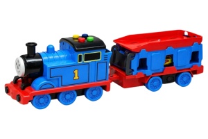 Tren de jucărie transformabil în pistă auto cu sunete și lumini, 37,5x9,5x16,5 cm - Img 2