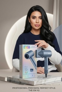 Uscător profesional de păr GW X2, 3000W, albastru
